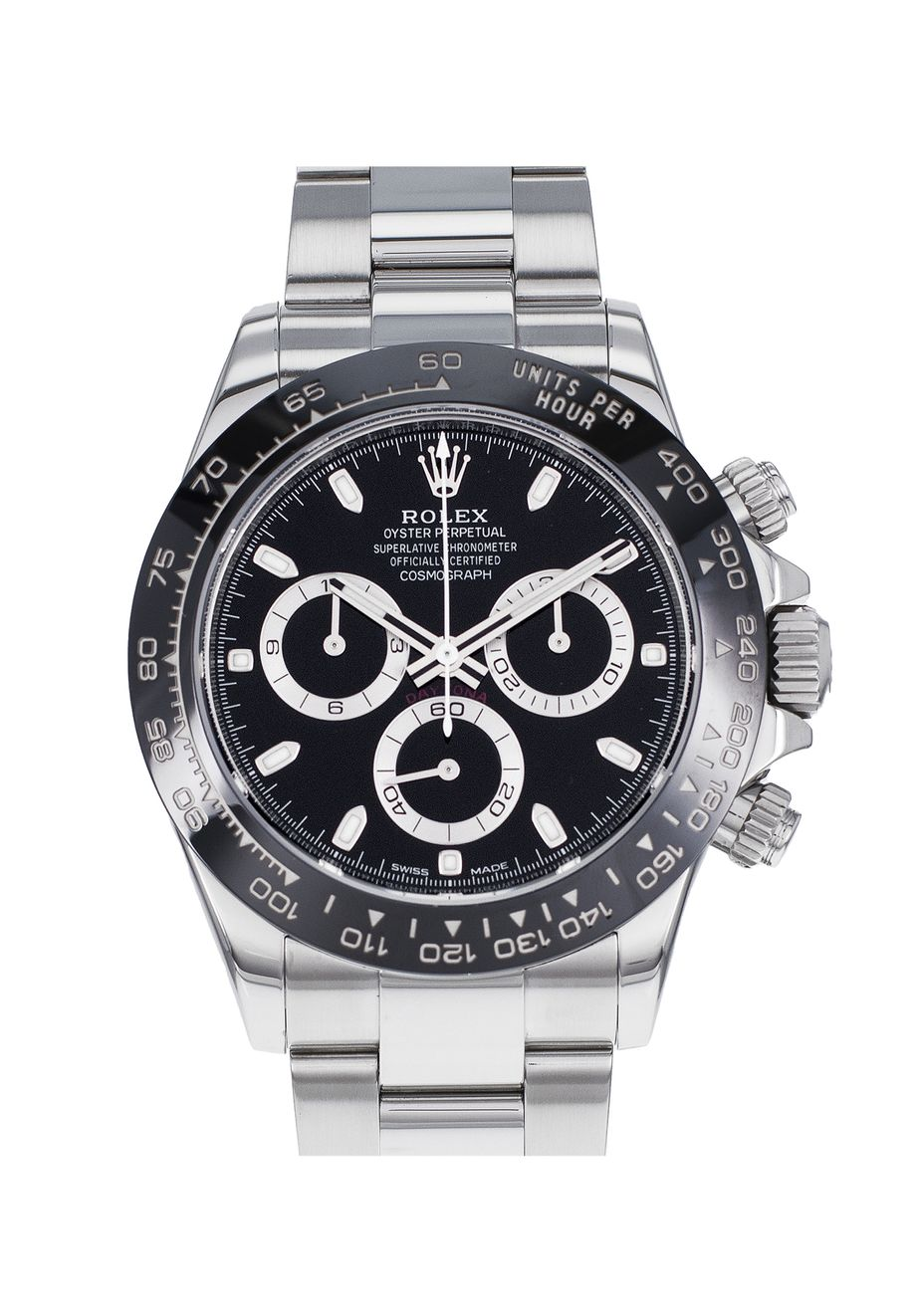 Daytona Silver Black Ceramic Swiss 4130 For Men