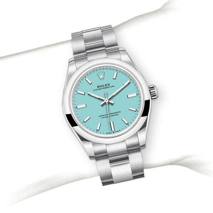 Oyster perpetual sky blue 31mm